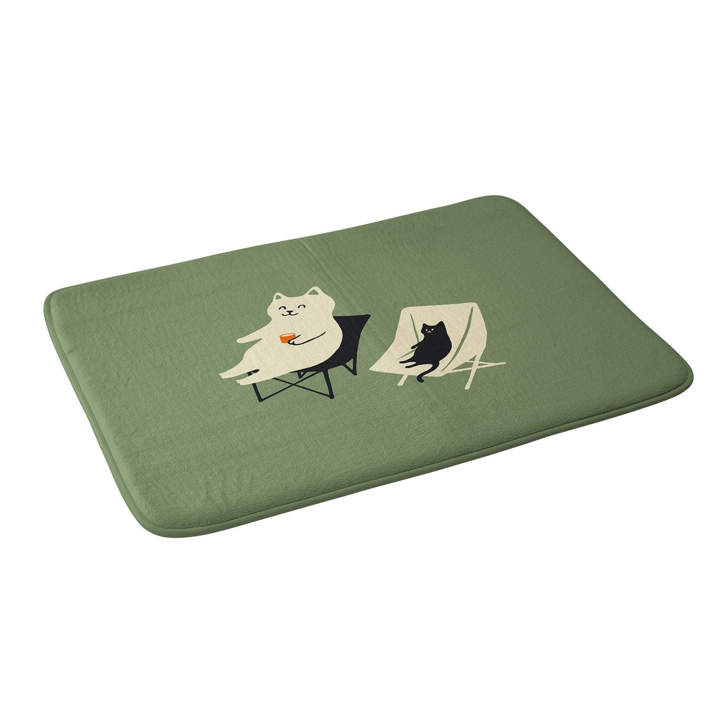 Jimmy Tan Happy go Lucky Cat Memory Foam Bath Mat