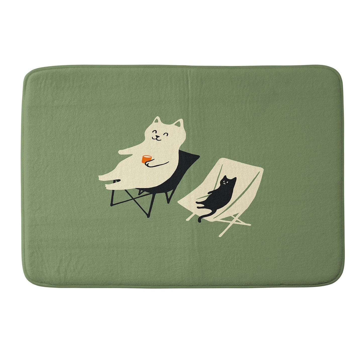 Jimmy Tan Happy go Lucky Cat Memory Foam Bath Mat