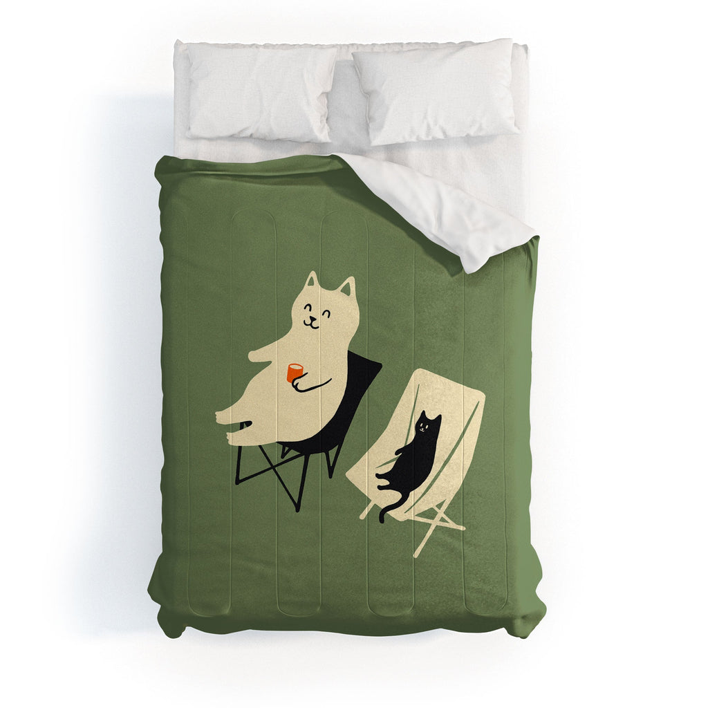 Jimmy Tan Happy go Lucky Cat Comforter