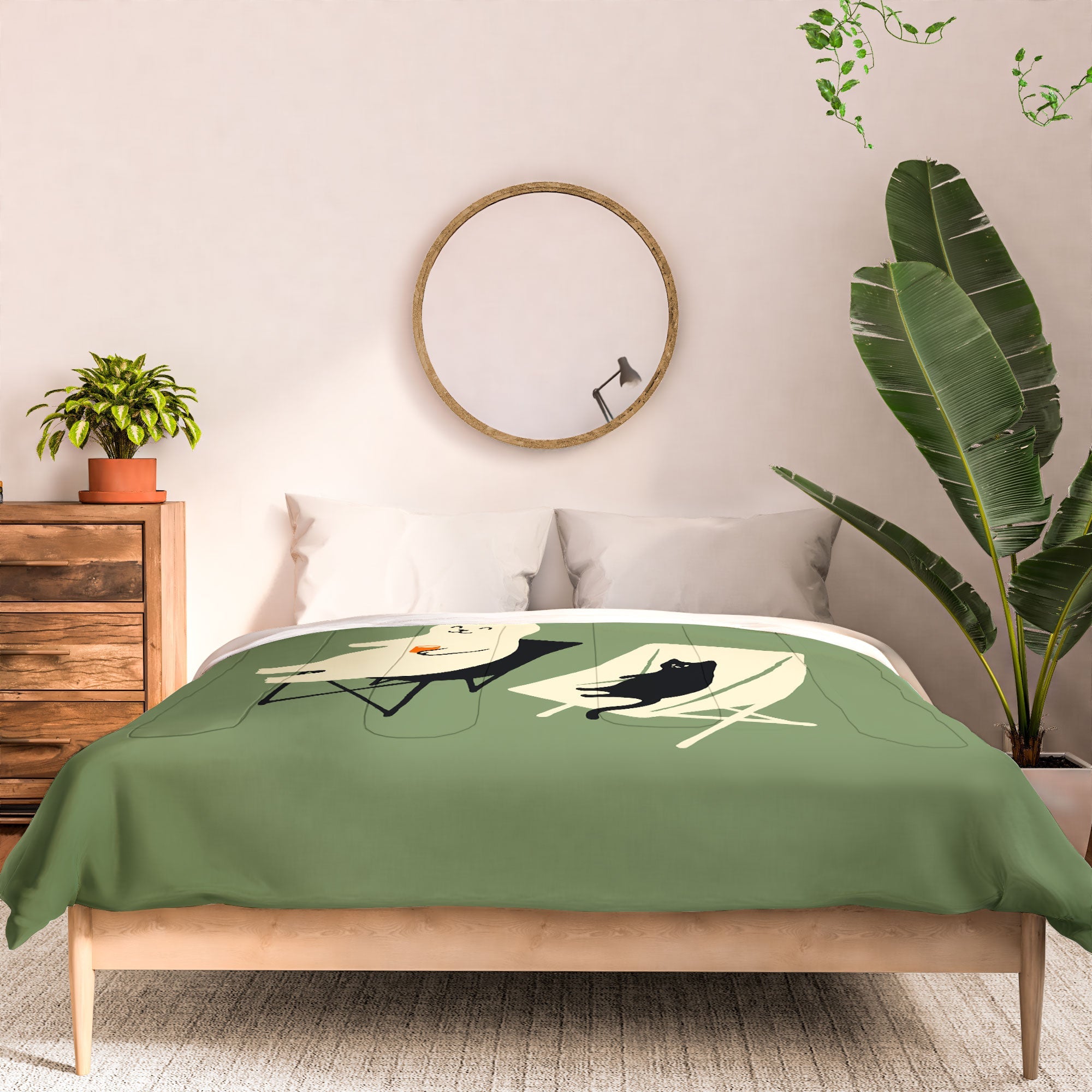 Jimmy Tan Happy go Lucky Cat Comforter