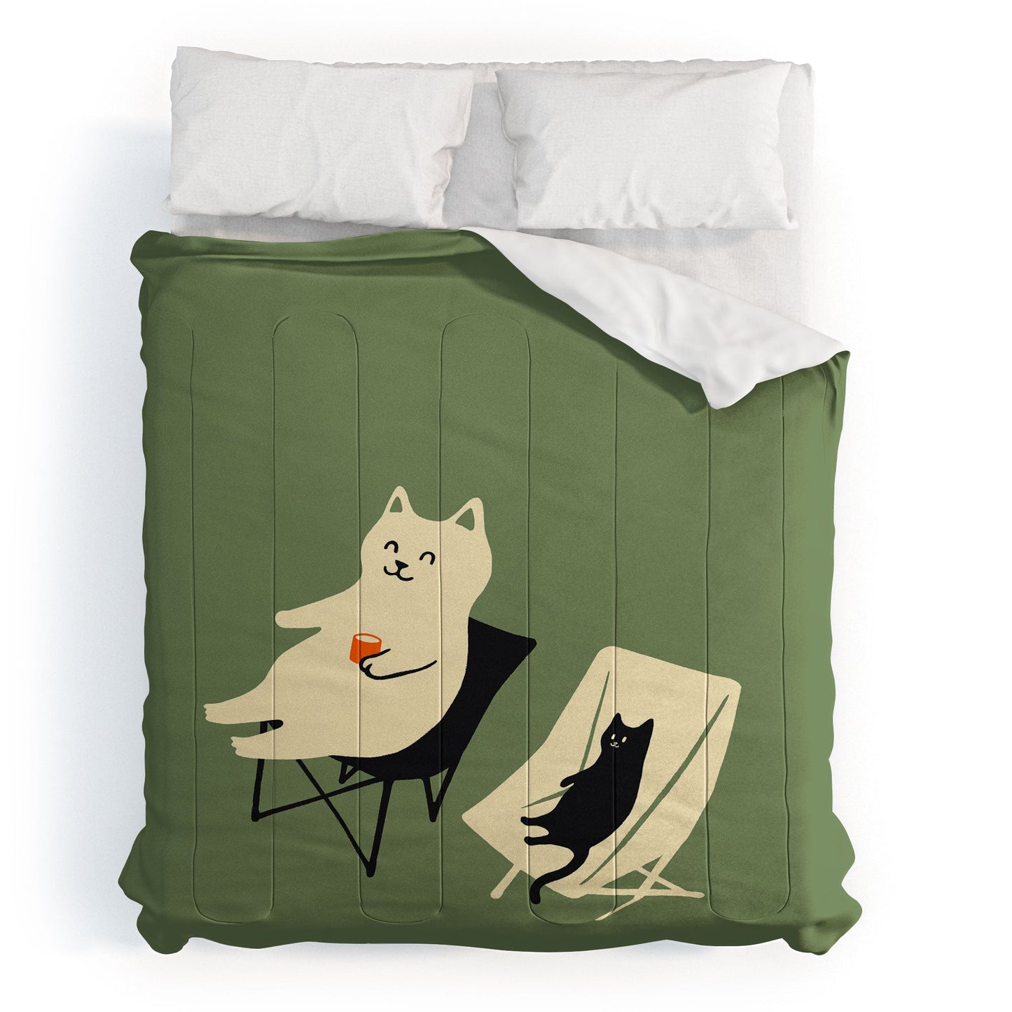 Jimmy Tan Happy go Lucky Cat Comforter