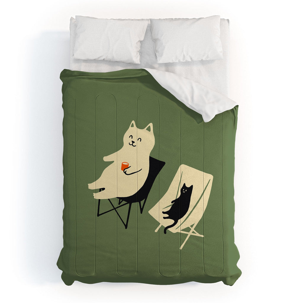 Jimmy Tan Happy go Lucky Cat Comforter
