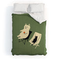 Jimmy Tan Happy go Lucky Cat Comforter