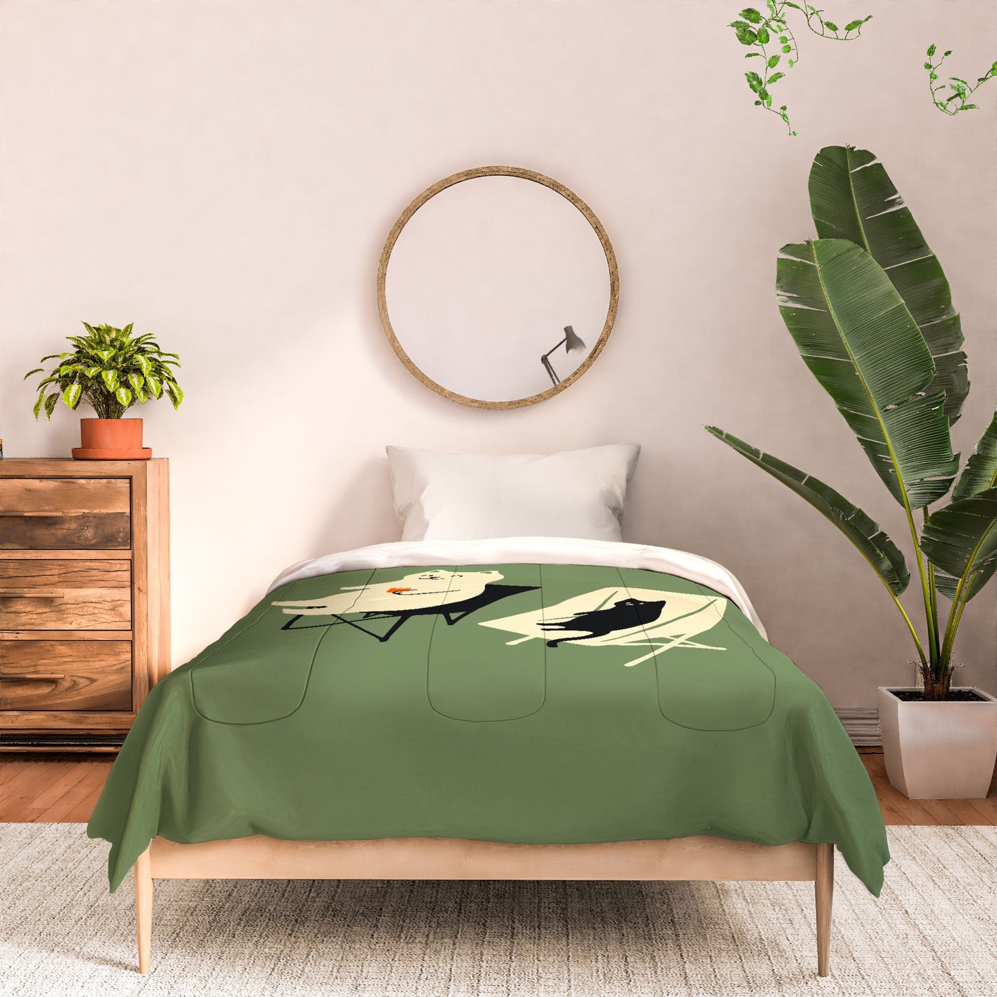 Jimmy Tan Happy go Lucky Cat Comforter