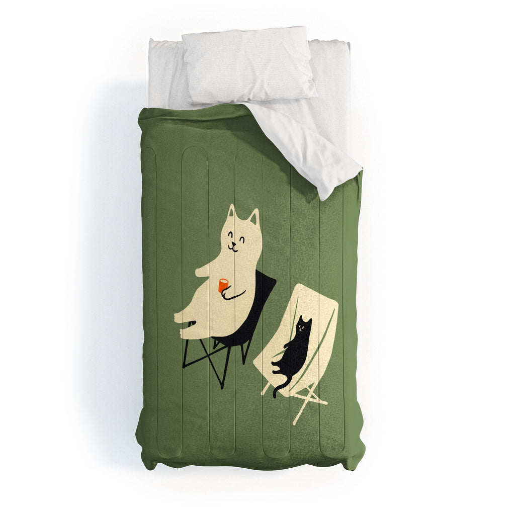 Jimmy Tan Happy go Lucky Cat Comforter