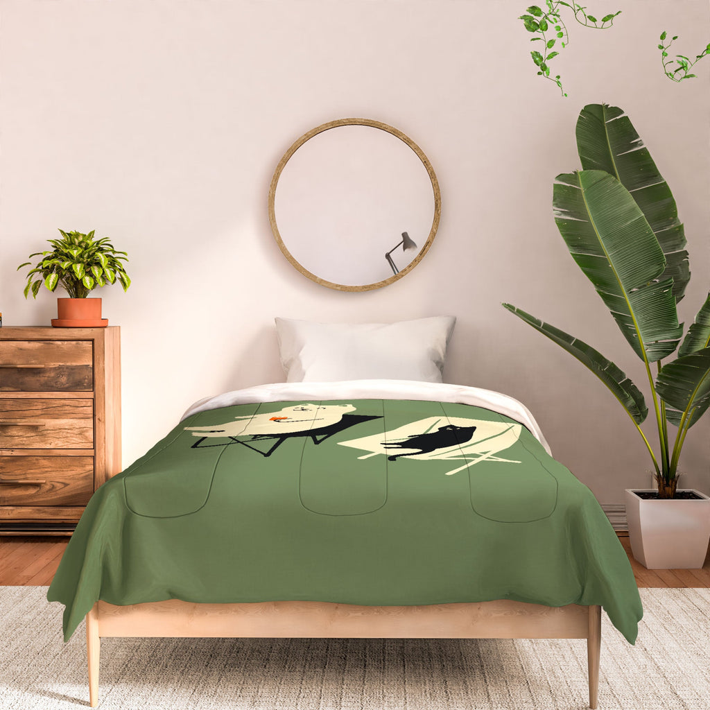 Jimmy Tan Happy go Lucky Cat Comforter