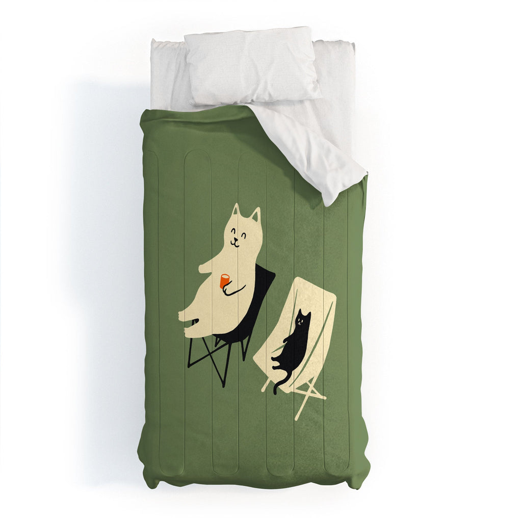 Jimmy Tan Happy go Lucky Cat Comforter