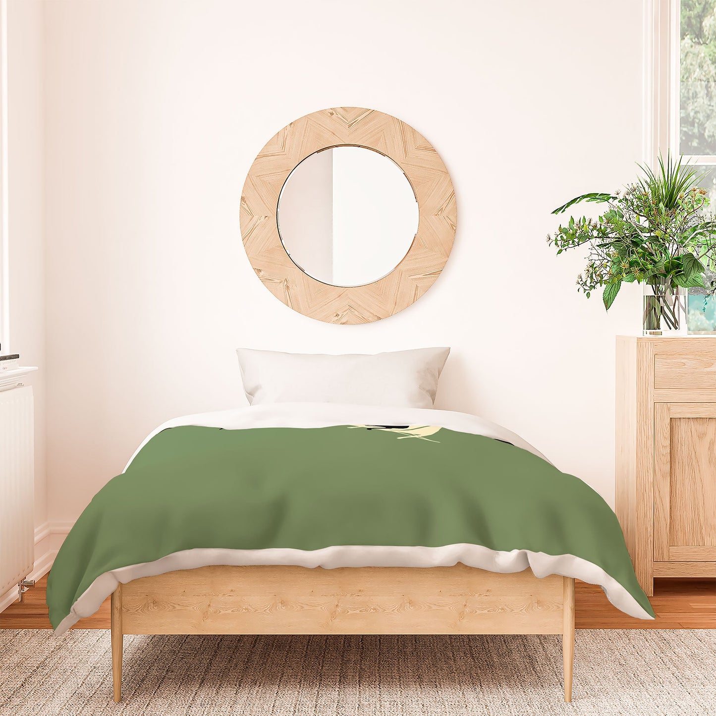Jimmy Tan Happy go Lucky Cat Duvet Cover