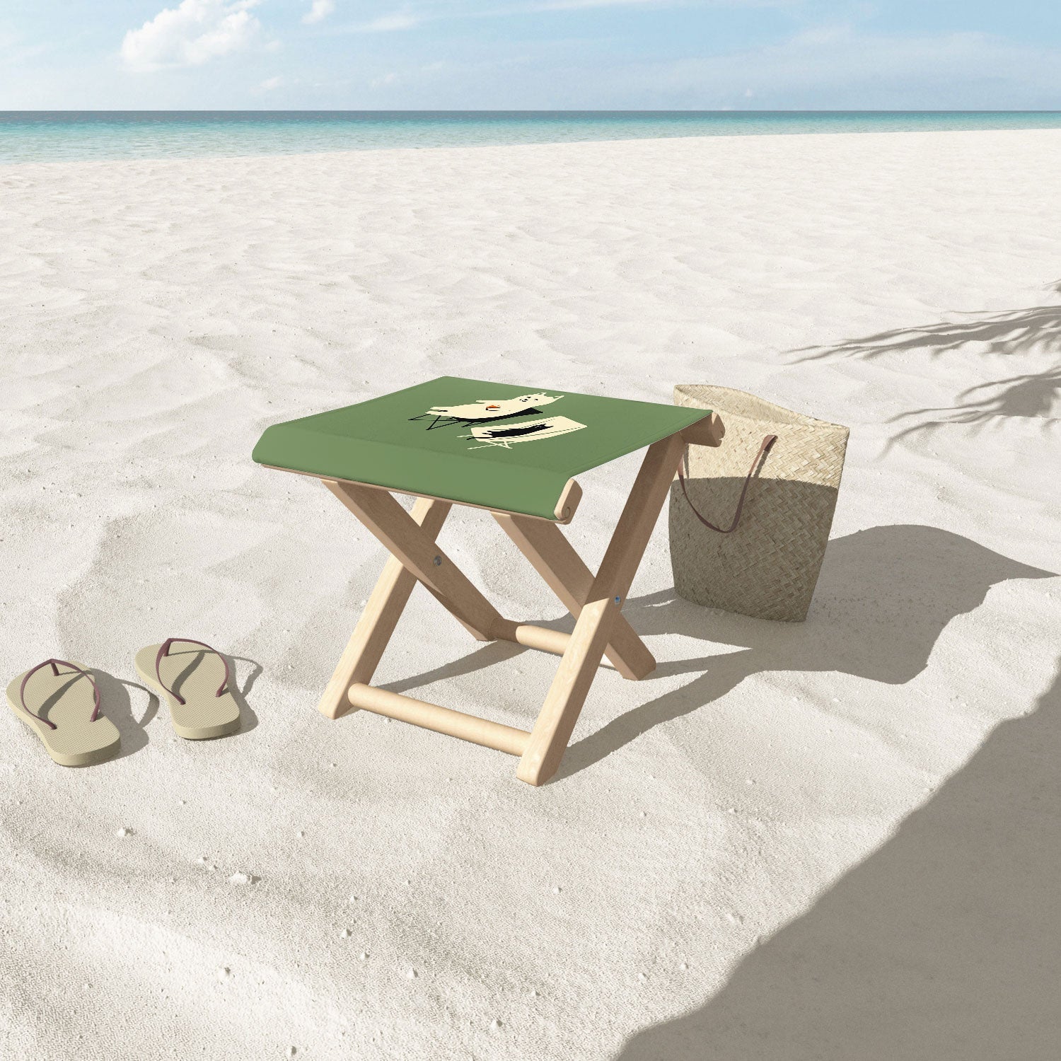 Jimmy Tan Happy go Lucky Cat Folding Stool