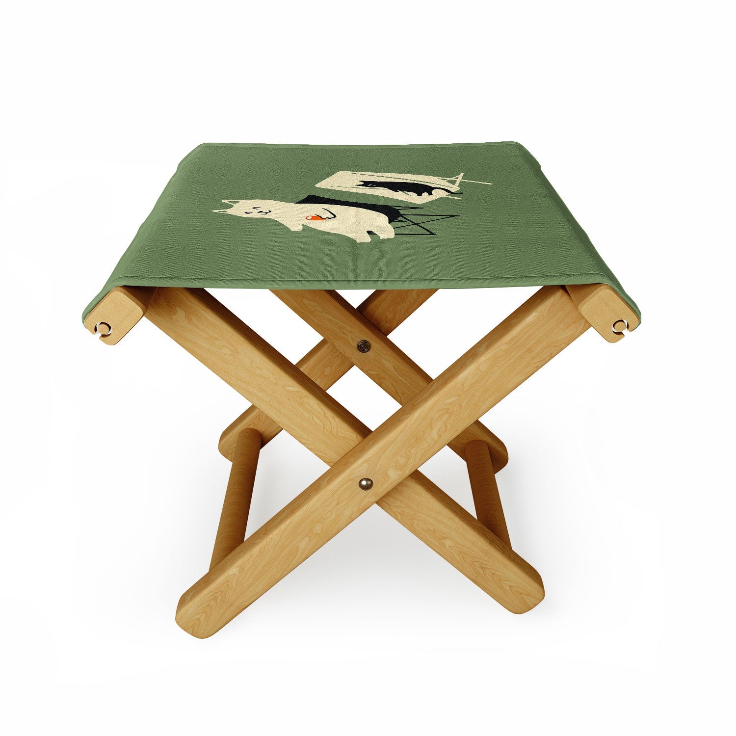 Jimmy Tan Happy go Lucky Cat Folding Stool
