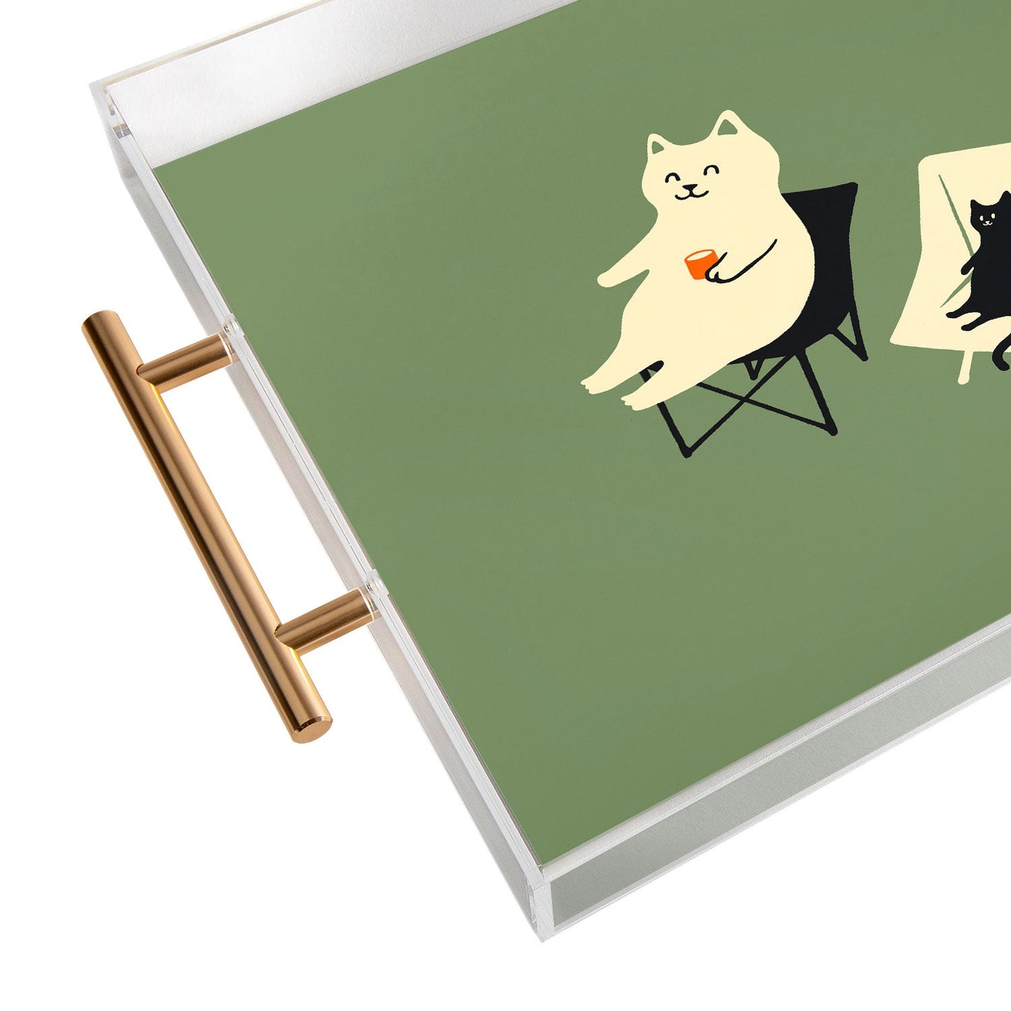 Jimmy Tan Happy go Lucky Cat Acrylic Tray