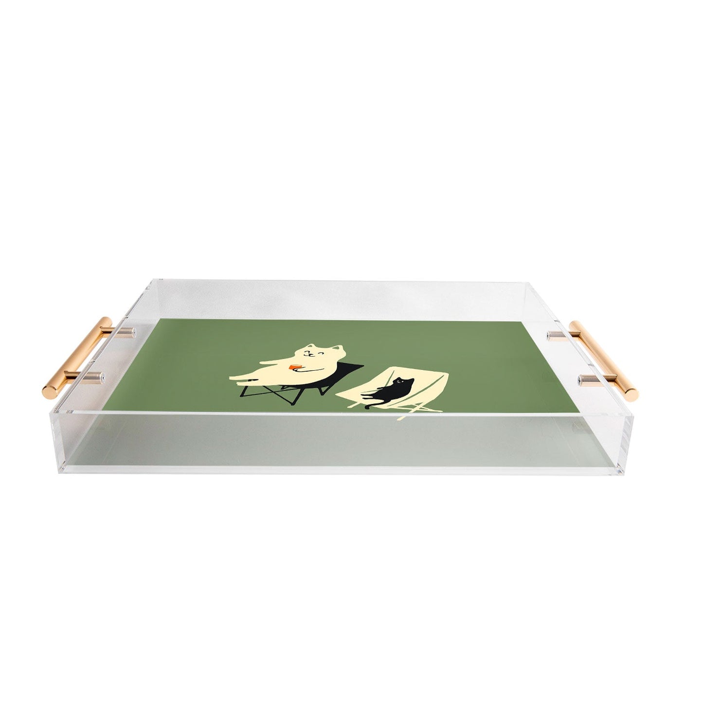 Jimmy Tan Happy go Lucky Cat Acrylic Tray