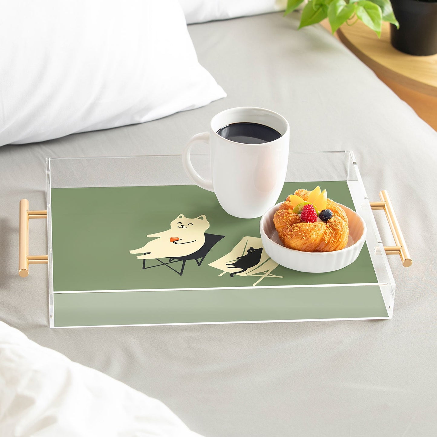 Jimmy Tan Happy go Lucky Cat Acrylic Tray