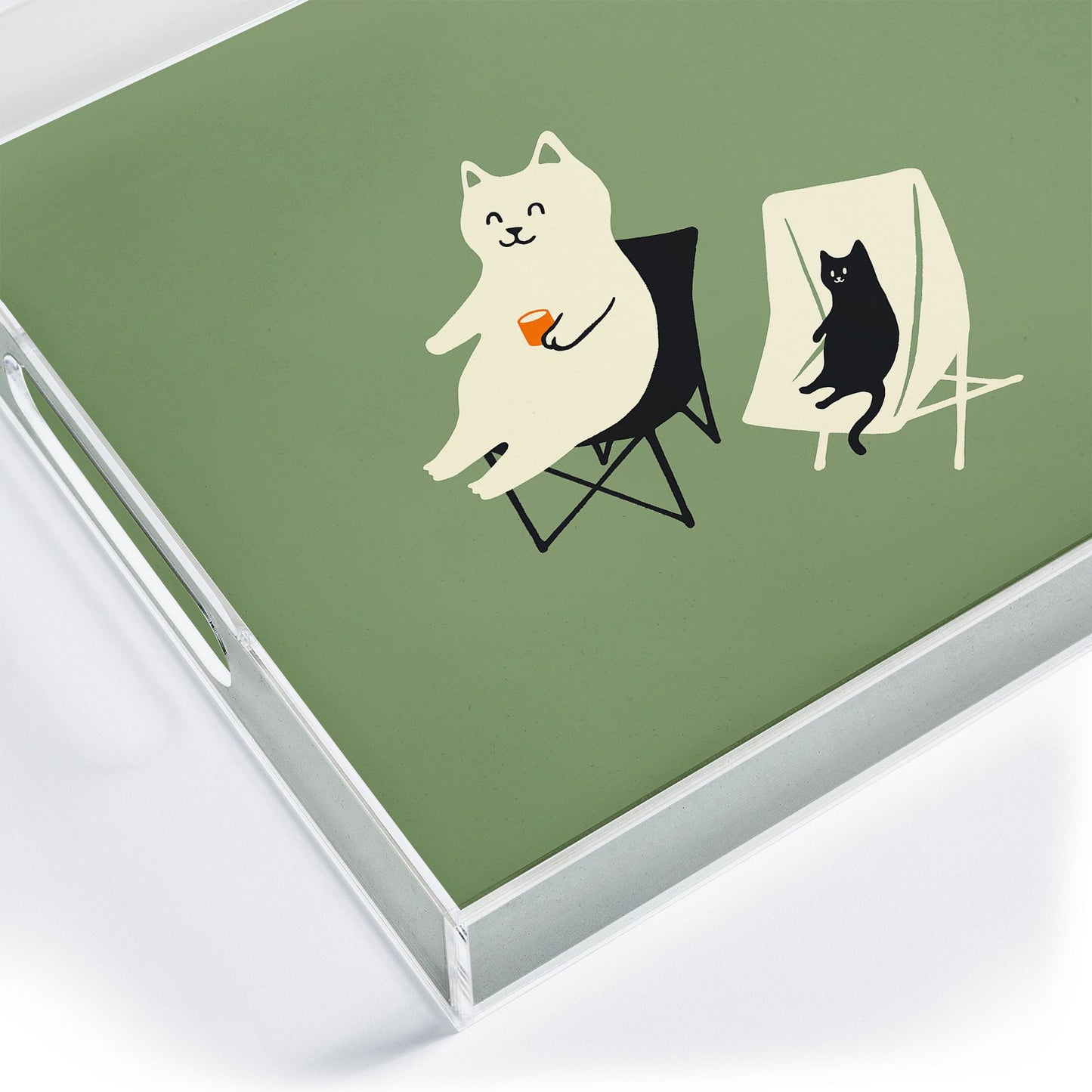 Jimmy Tan Happy go Lucky Cat Acrylic Tray