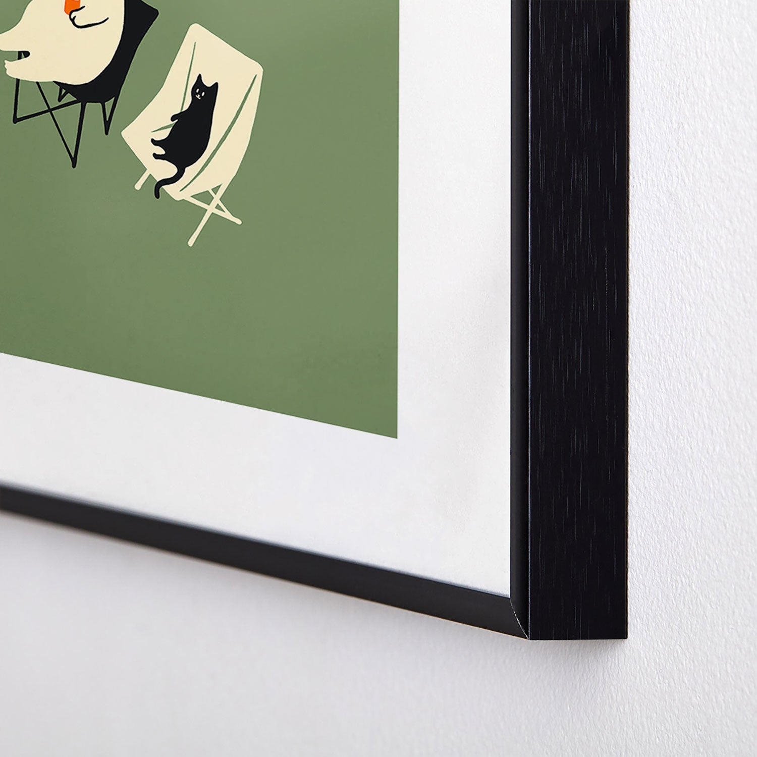 Jimmy Tan Happy go Lucky Cat Metal Framed Art Print