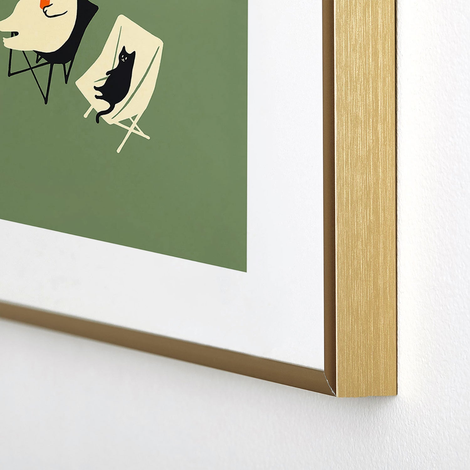 Jimmy Tan Happy go Lucky Cat Metal Framed Art Print
