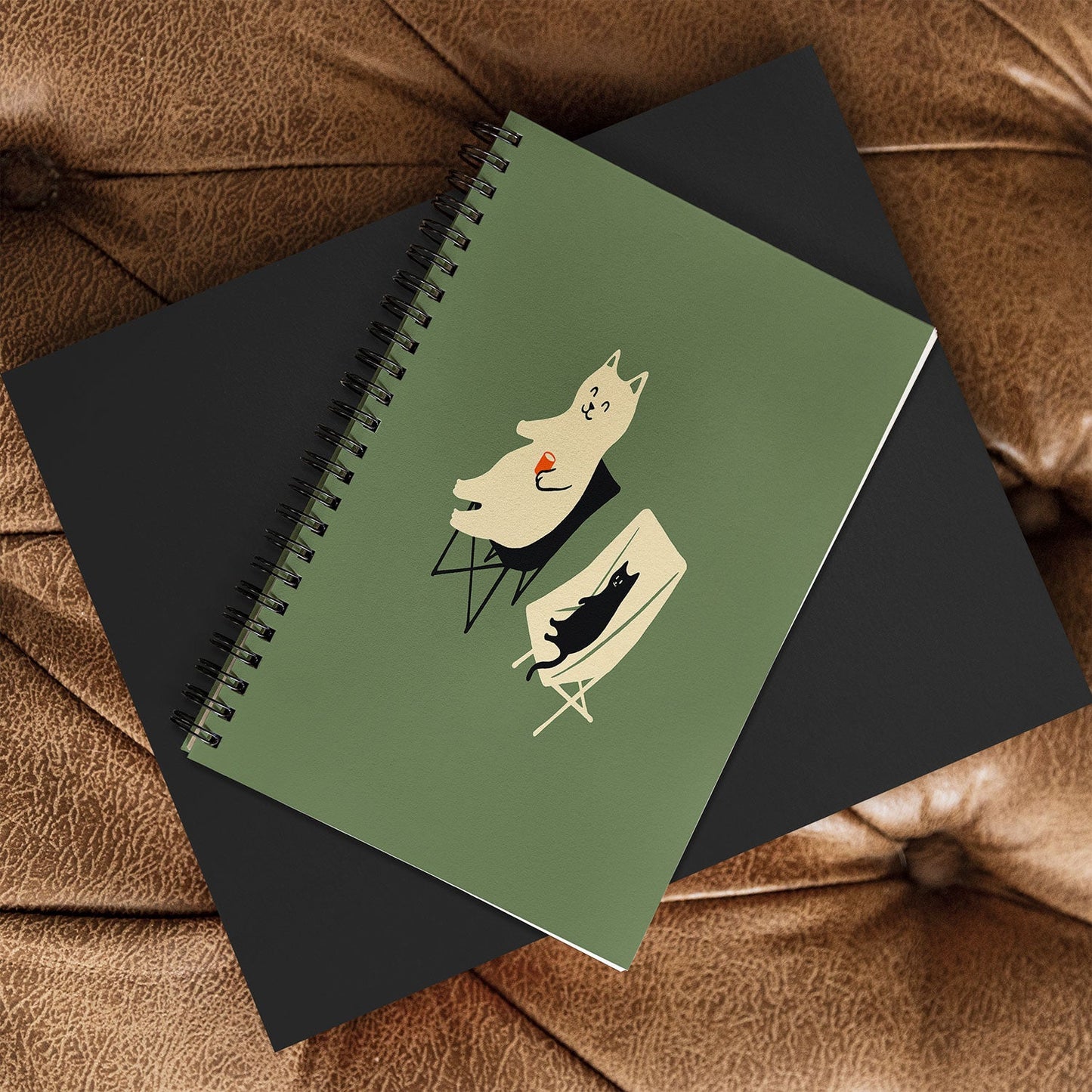 Jimmy Tan Happy go Lucky Cat Spiral Notebook