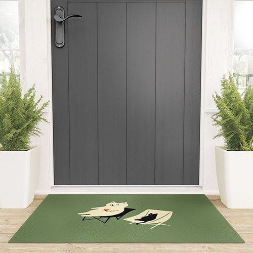 Jimmy Tan Happy go Lucky Cat Welcome Mat