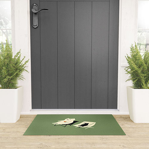 Jimmy Tan Happy go Lucky Cat Welcome Mat