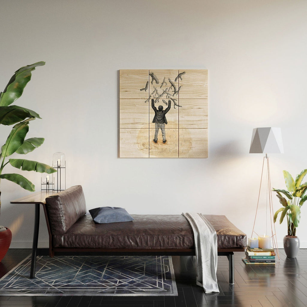 Coco de Paris Wood in the sky Wood Wall Mural