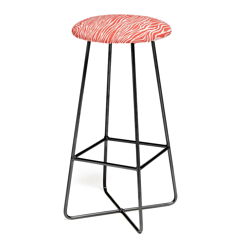 Avenie BR Red Zebra Stripe Bar Stool