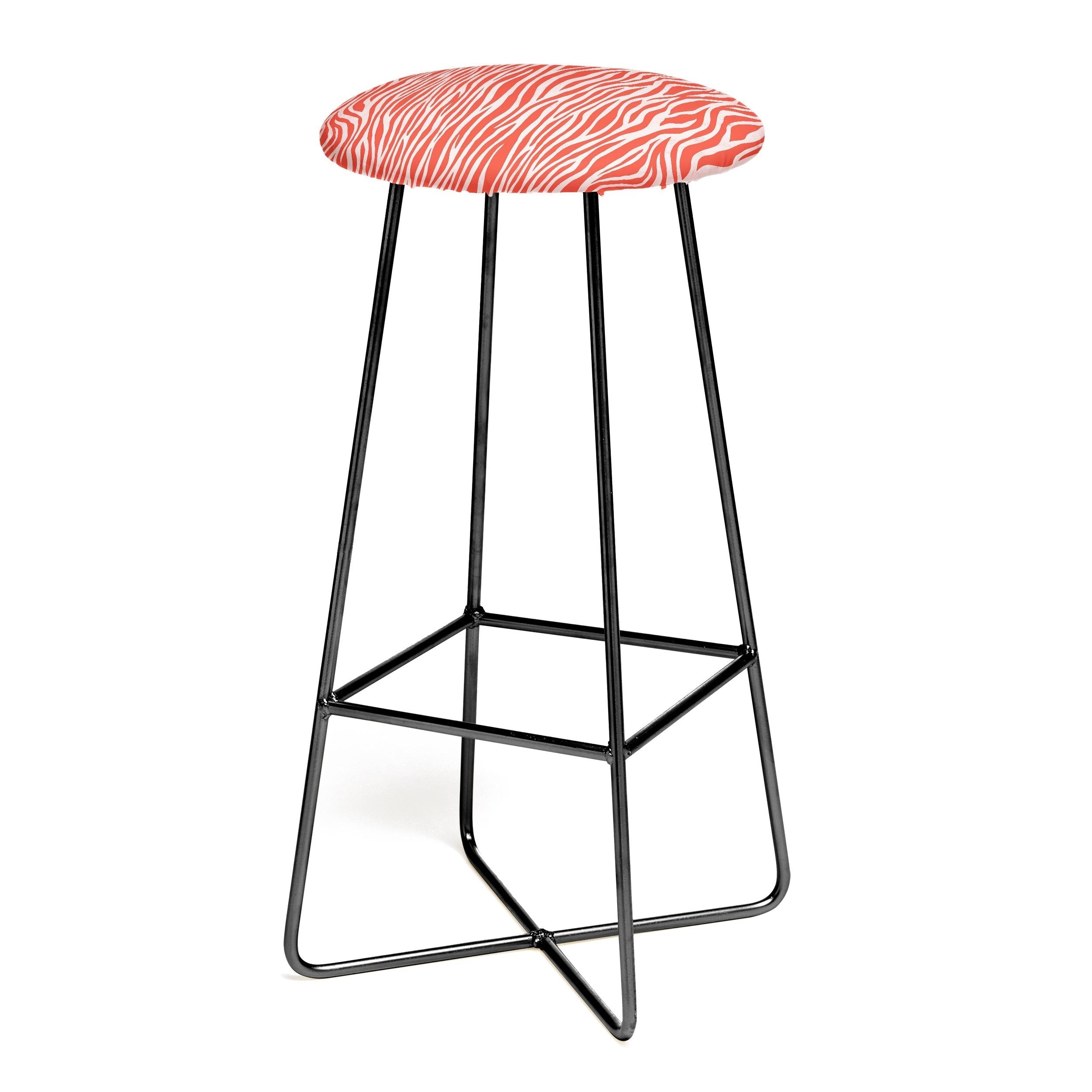 Avenie BR Red Zebra Stripe Bar Stool