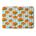 Design by Spark Zesty Oranges and Stripes Memory Foam Bath Mat