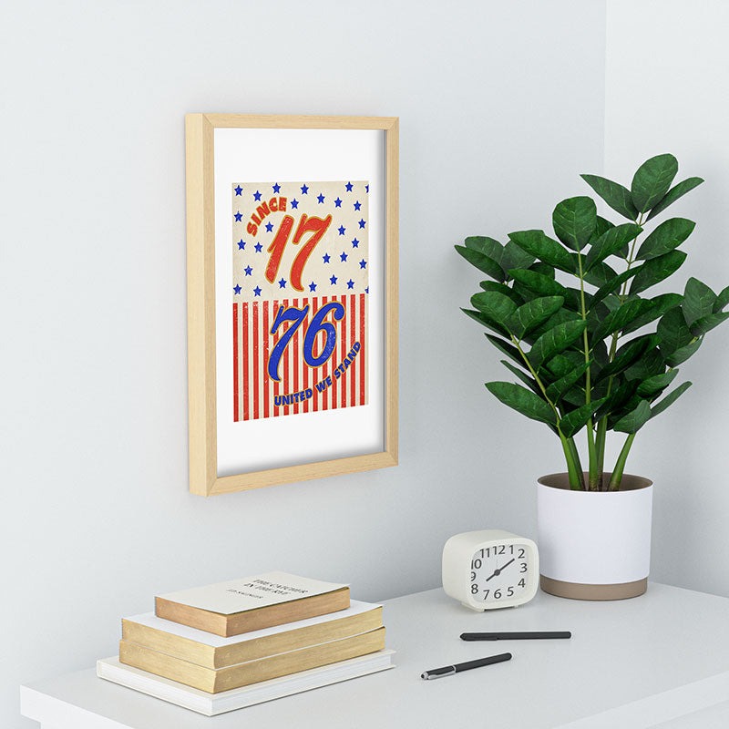 DENY Designs 1776 Stars Recessed Framing Rectangle
