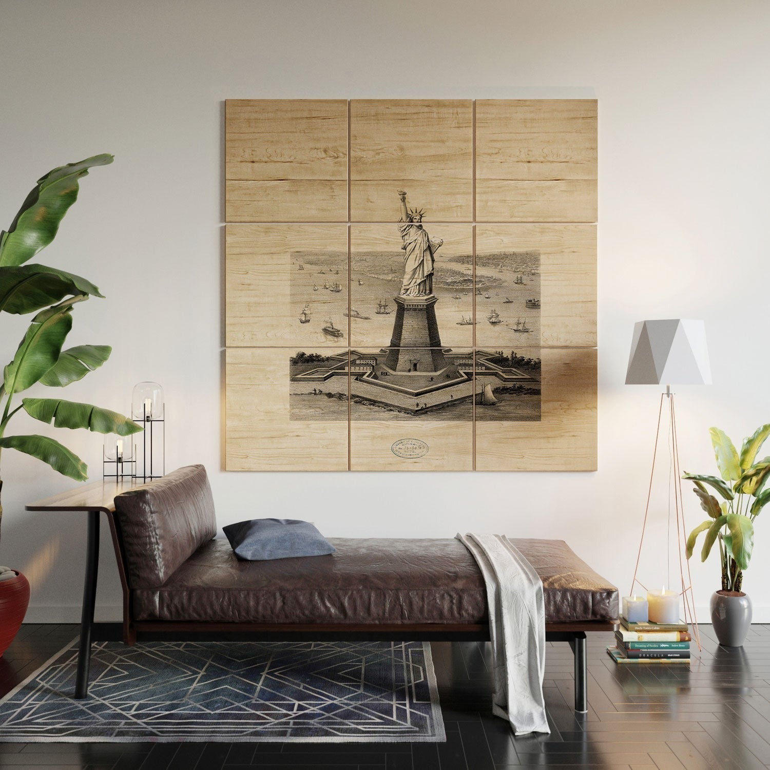 DENY Designs Vintage Lady Liberty Wood Wall Mural