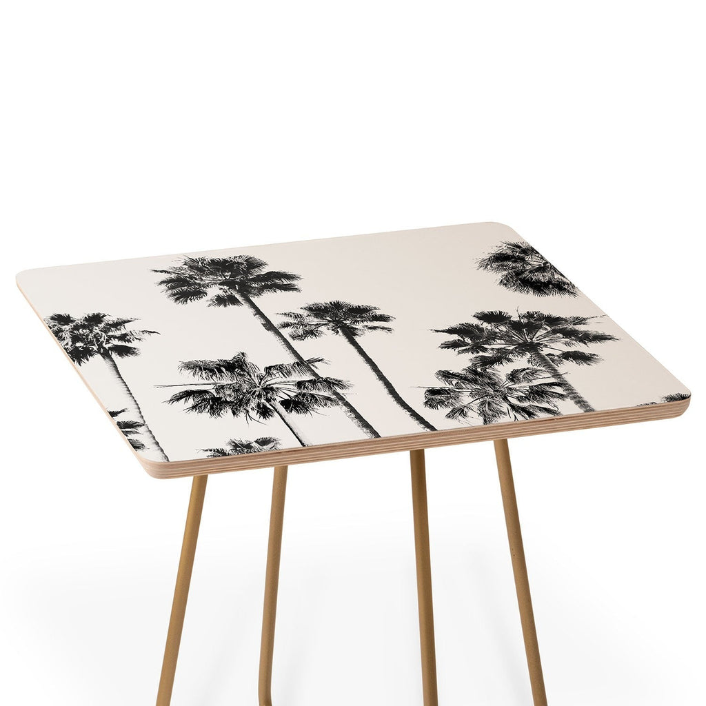 Gal Design Black And White Palms Side Table