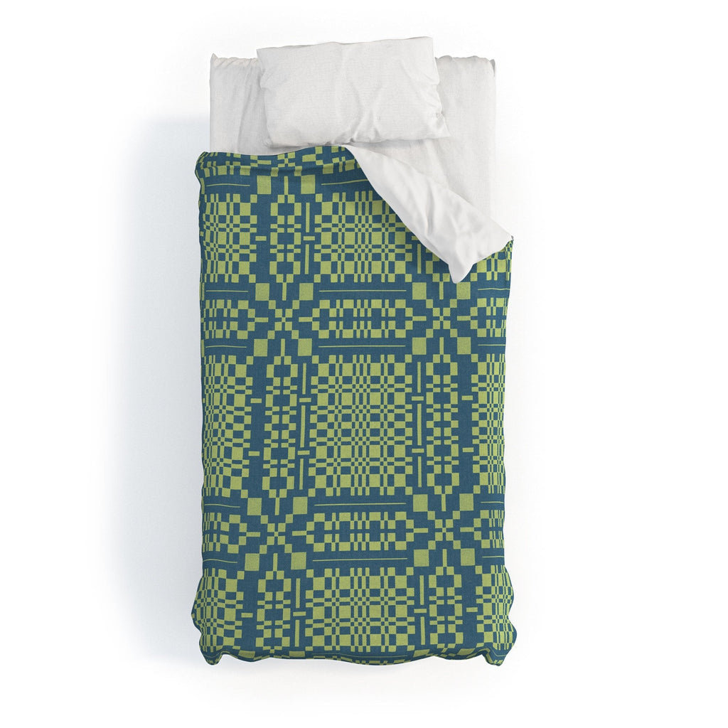 Marta Barragan Camarasa Nostalgic Grid Design Duvet Cover