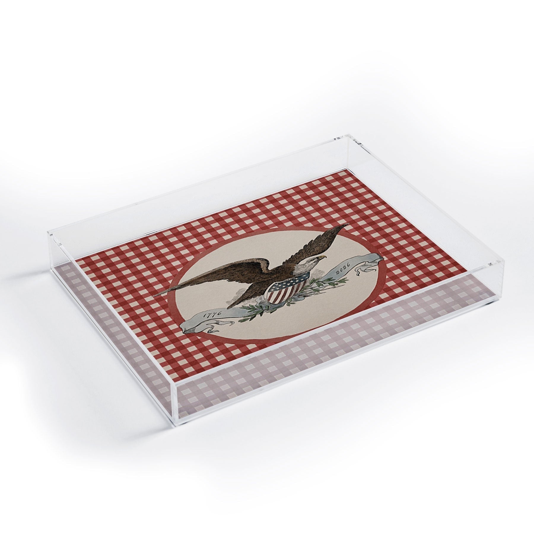 DENY Designs Gingham Eagle Acrylic Tray