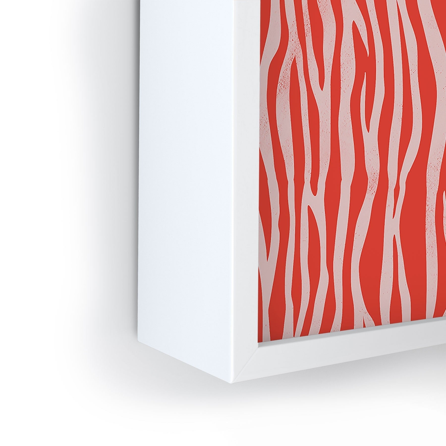 Avenie BR Red Zebra Stripe Framed Mini Art Print