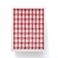 DENY Designs Red Gingham plus Stars Framed Mini Art Print