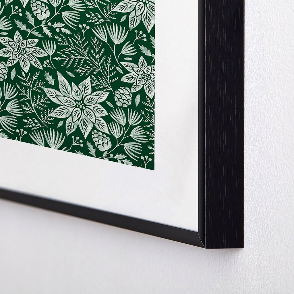 Pimlada Phuapradit Christmas Poinsettia Metal Framed Art Print