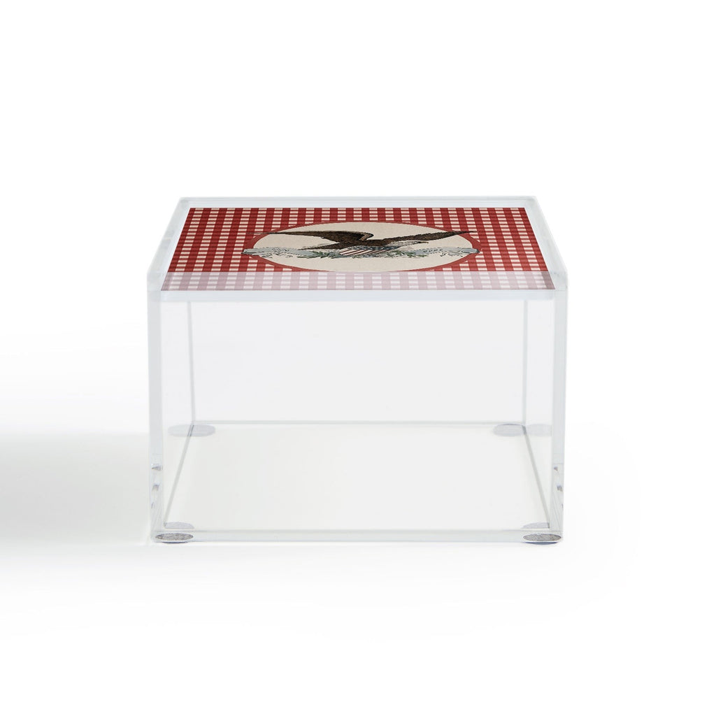 DENY Designs Gingham Eagle Acrylic Box