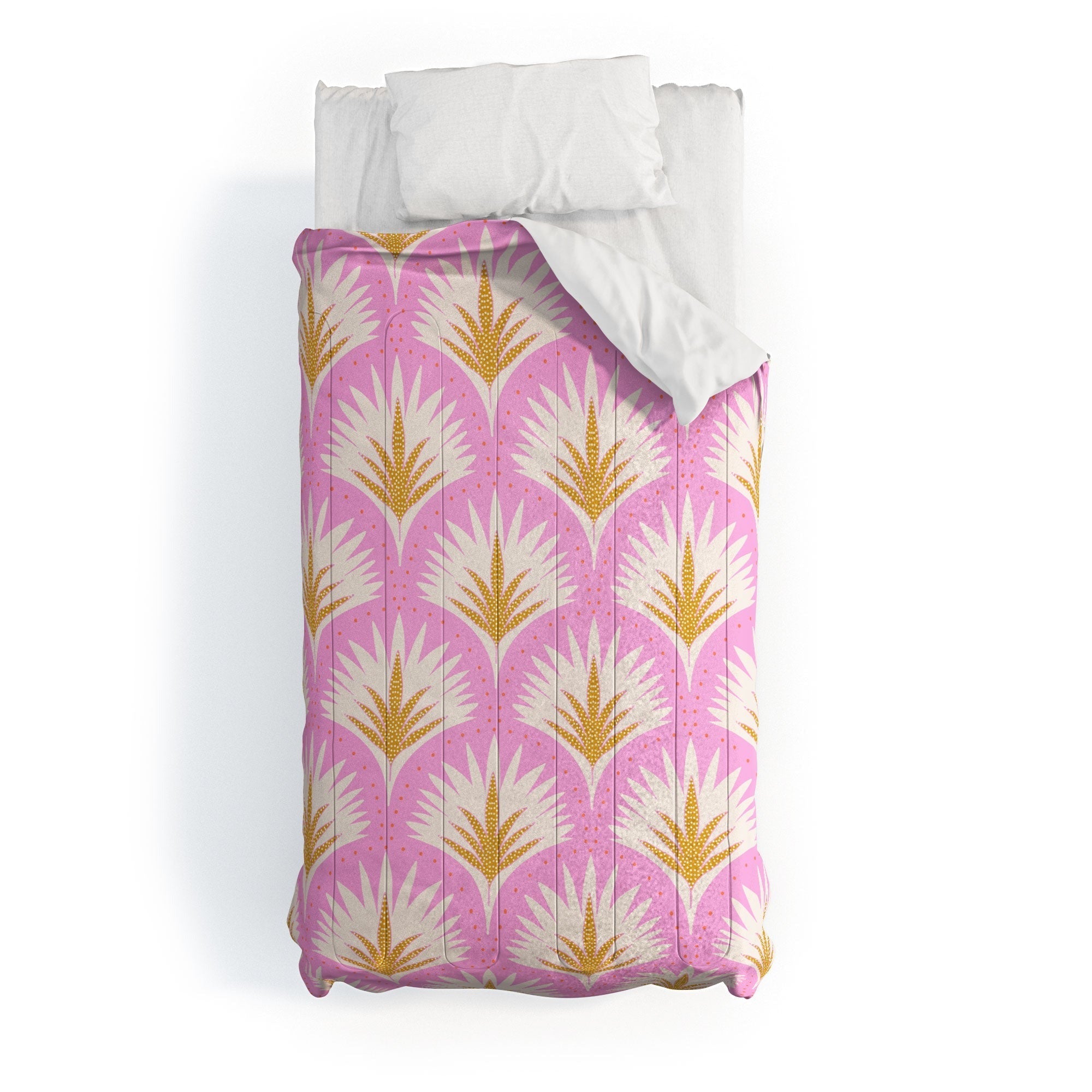 Jennifer Labre Pink Palmetto Comforter