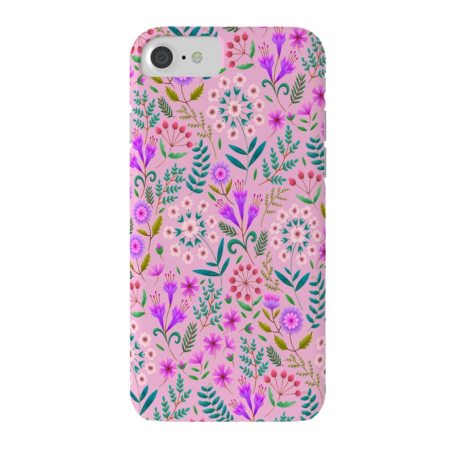 Pimlada Phuapradit Ditsy Purple Floral Half Drop Phone Case