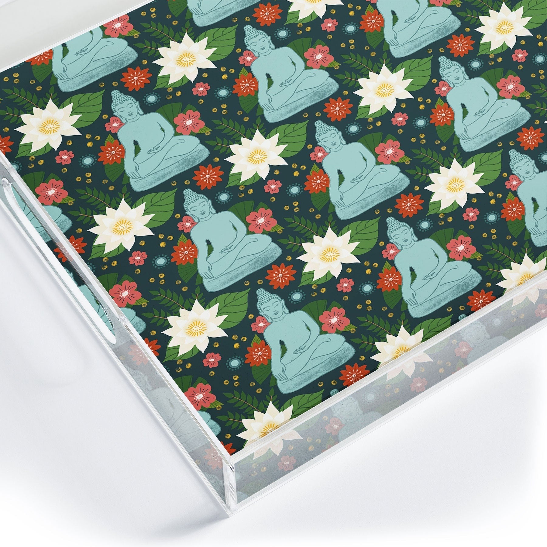 Design by Spark Meditating Lotus Buddha Acrylic Tray