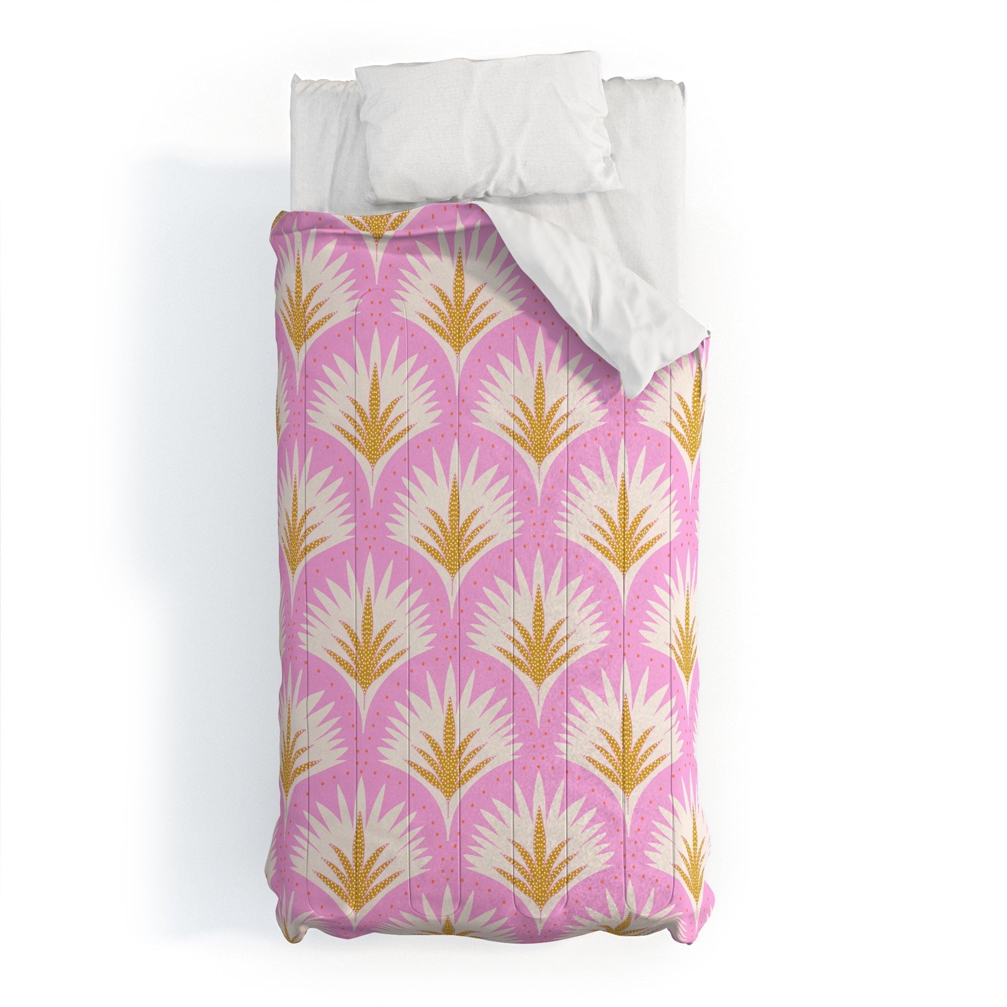 Jennifer Labre Pink Palmetto Comforter