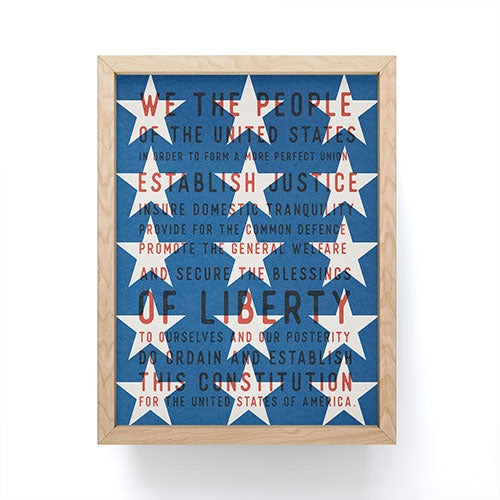 DENY Designs Starred Preamble Framed Mini Art Print