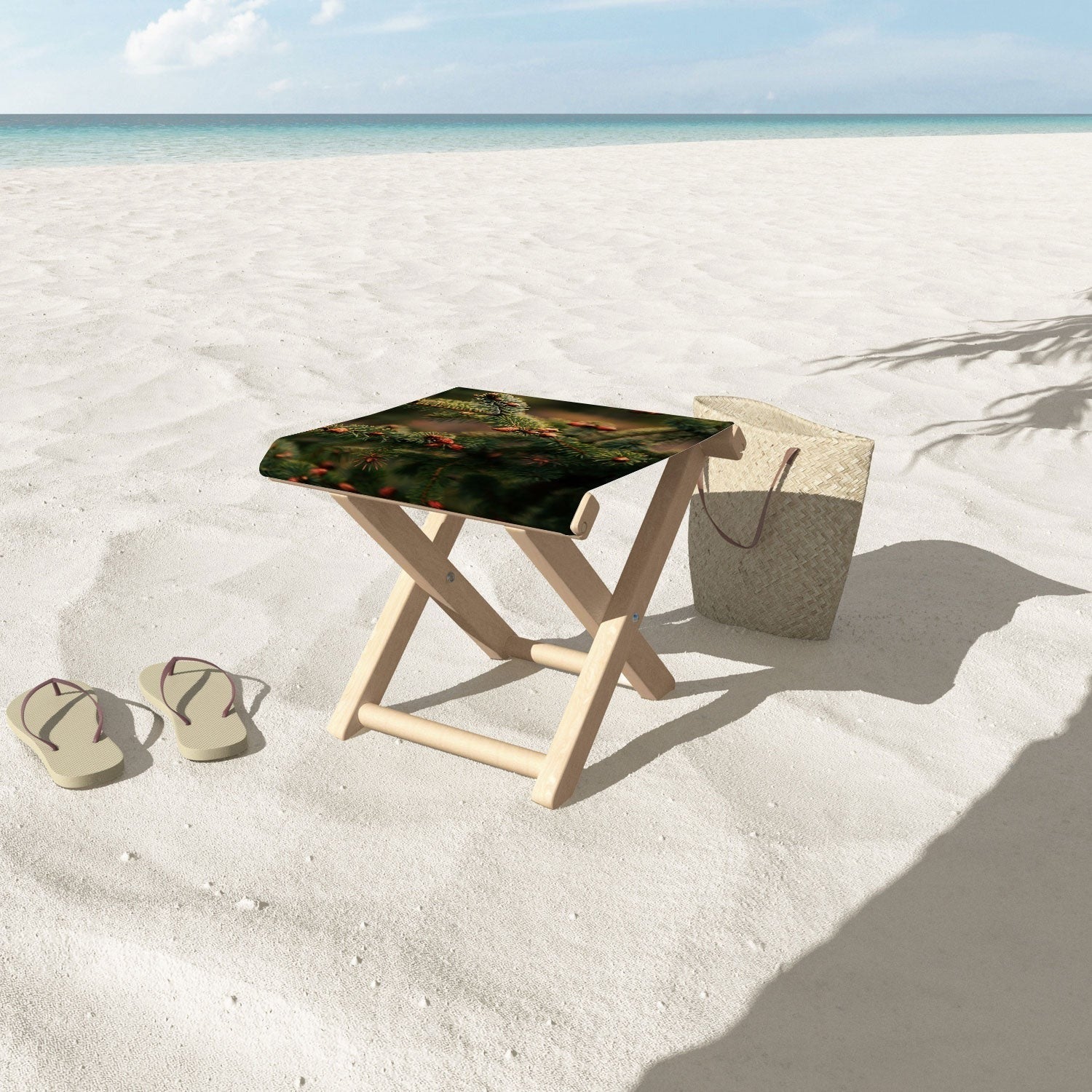 Hannah Kemp Spruce Tips Folding Stool