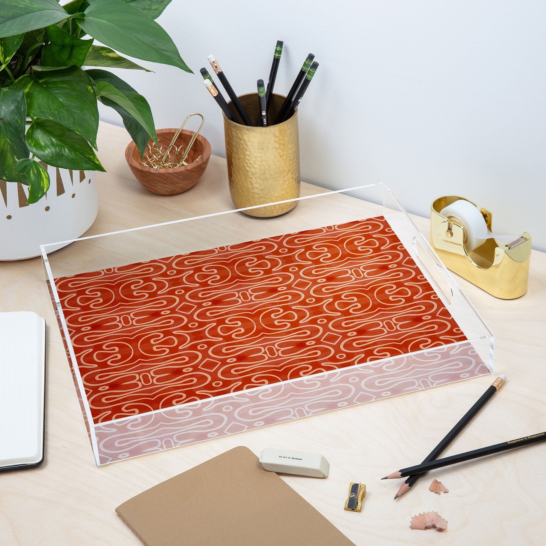Mirimo Venexiana Burnt Orange Acrylic Tray