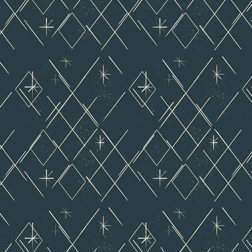 Little Om Starry Web navy Shower Curtain