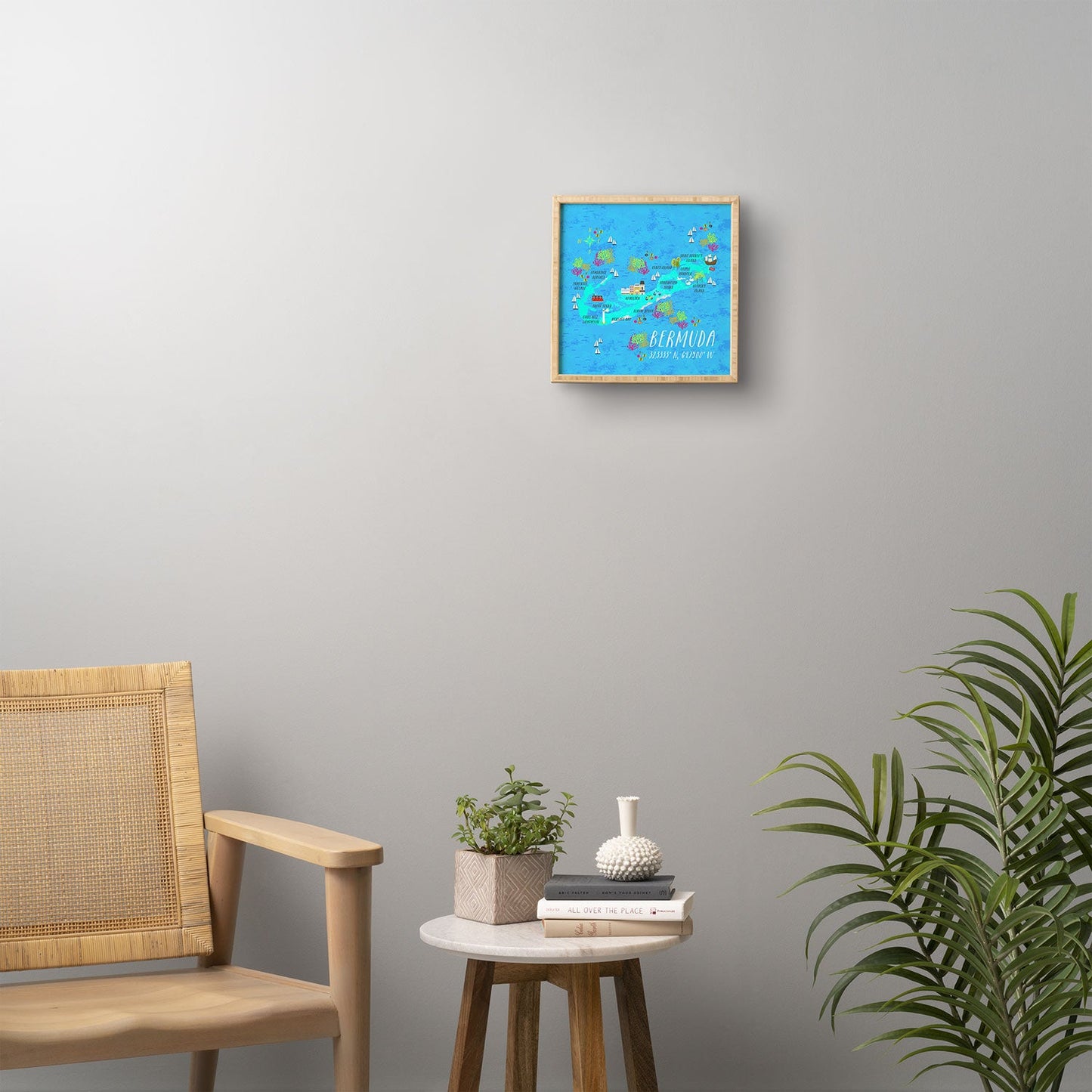 Joy Laforme Bermuda Map Framed Wall Art