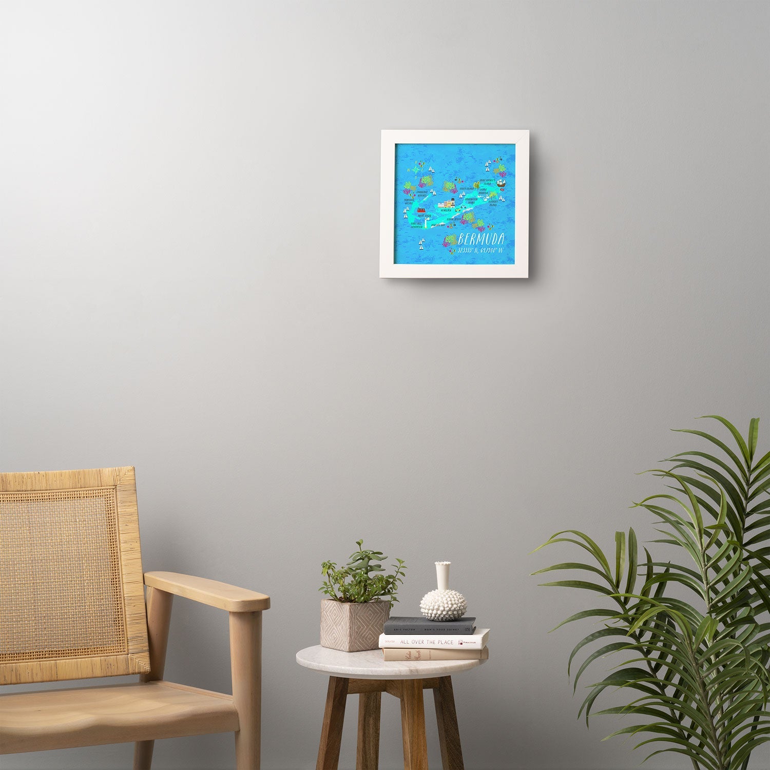 Joy Laforme Bermuda Map Framed Wall Art