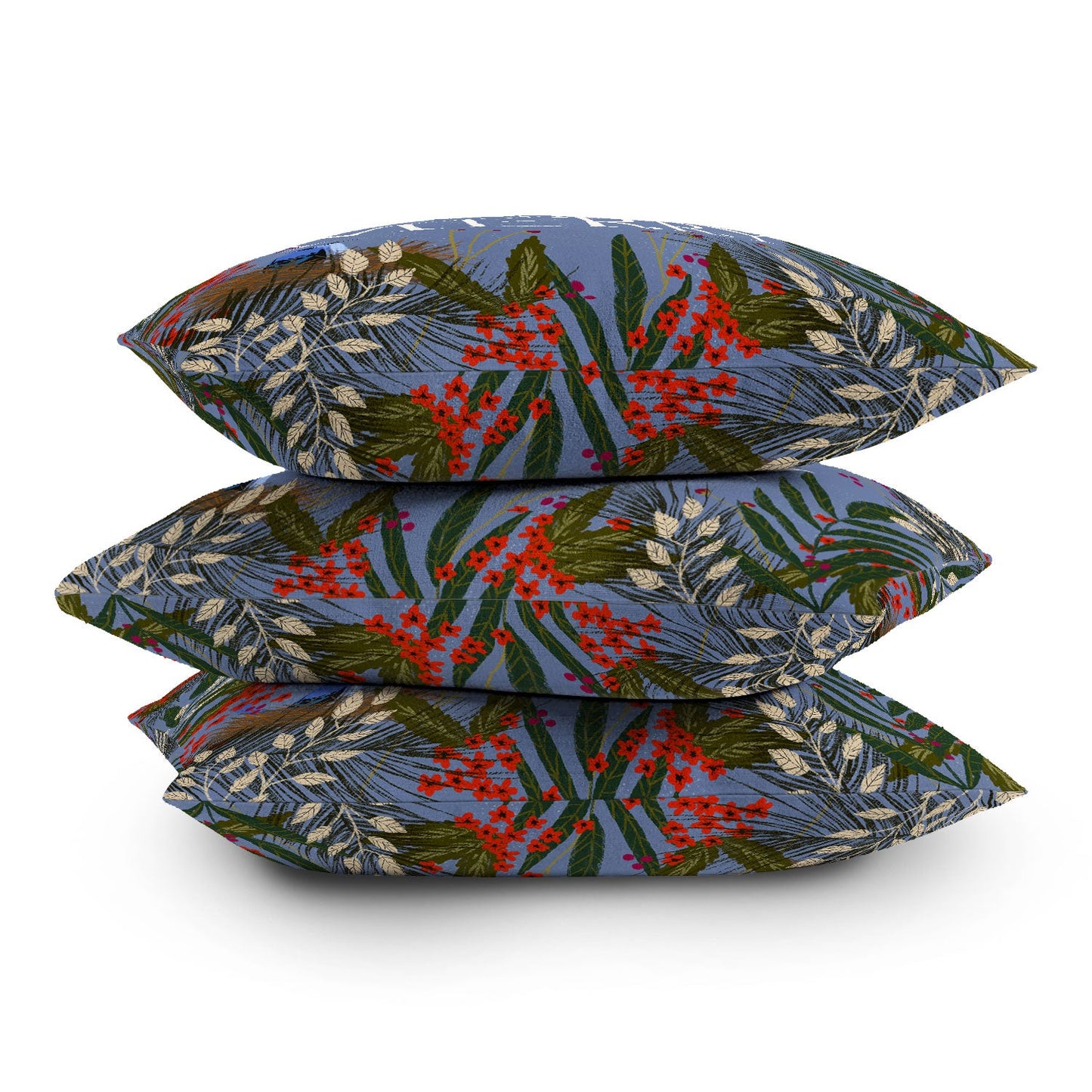 Joy Laforme Christmas Merry Merry Wreath Outdoor Throw Pillow