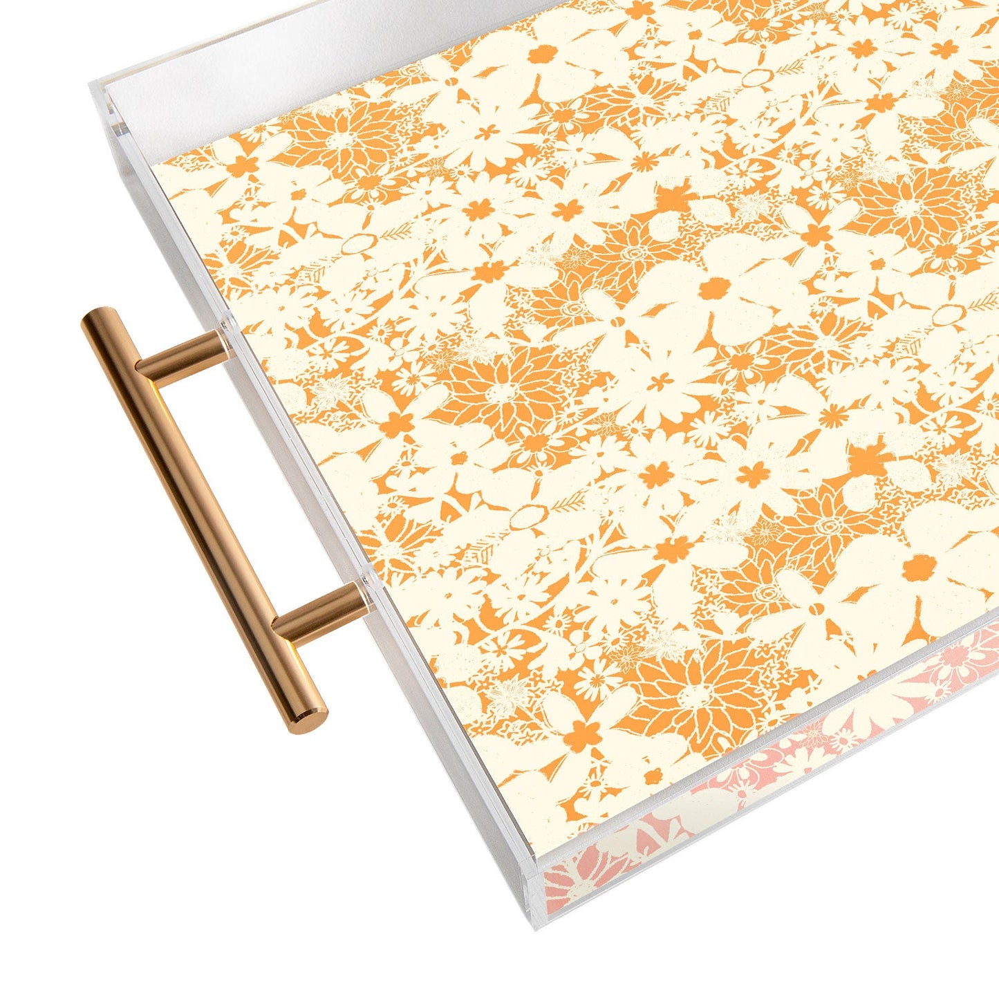 Joy Laforme Floral Rainforest In Yellow Acrylic Tray