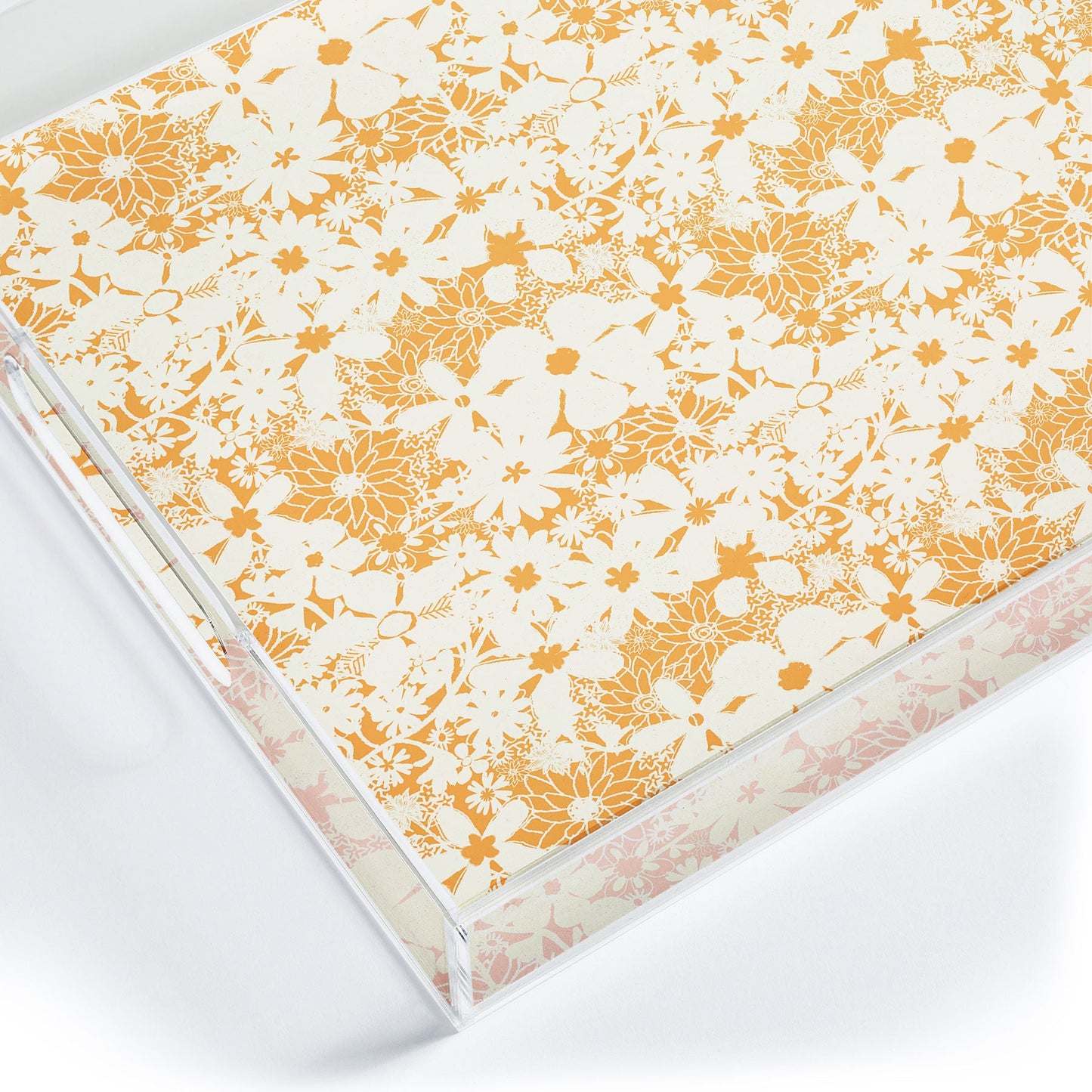 Joy Laforme Floral Rainforest In Yellow Acrylic Tray