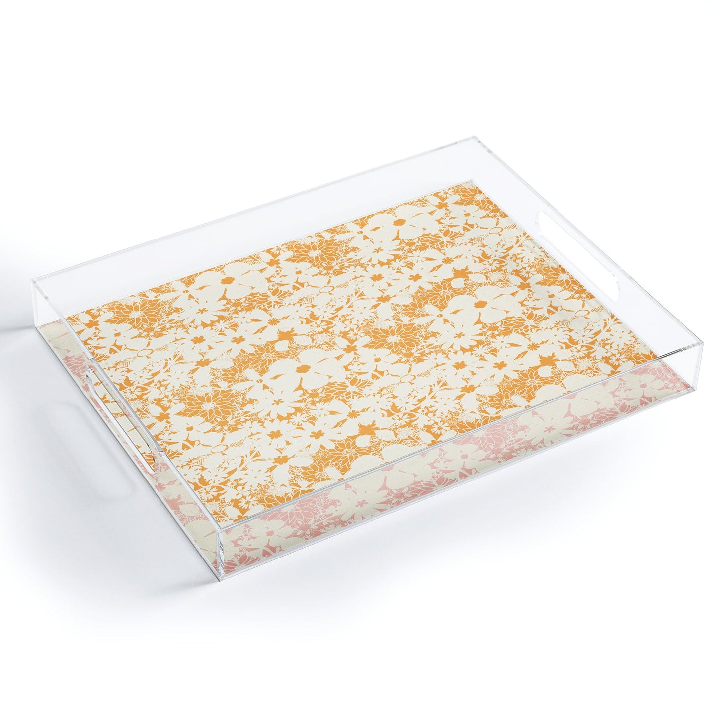 Joy Laforme Floral Rainforest In Yellow Acrylic Tray